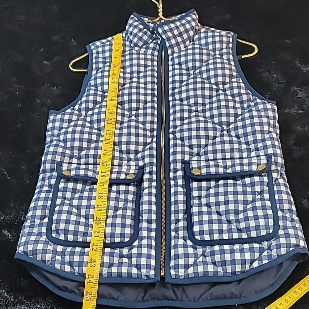 J.Crew Excursion Vest Navy Gingham - Picture 6 of 9